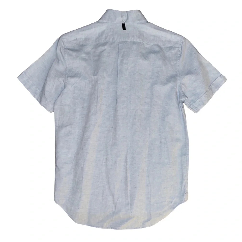 Rag & Bone New York Smith Shirt Light Blue Linen Blend - Picture 2 of 5